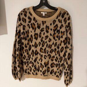 Amuse Society Leopard Print Sweater - Size XS